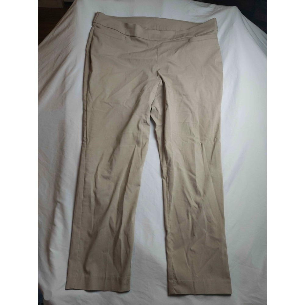Briggs Pull On Pants Womens‎ 22W Beige Classic Minimalist Smart Casual Everyday